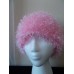 Hand knitted elegant fuzzy beanie/hat   sparkly soft pink  eb-95497786